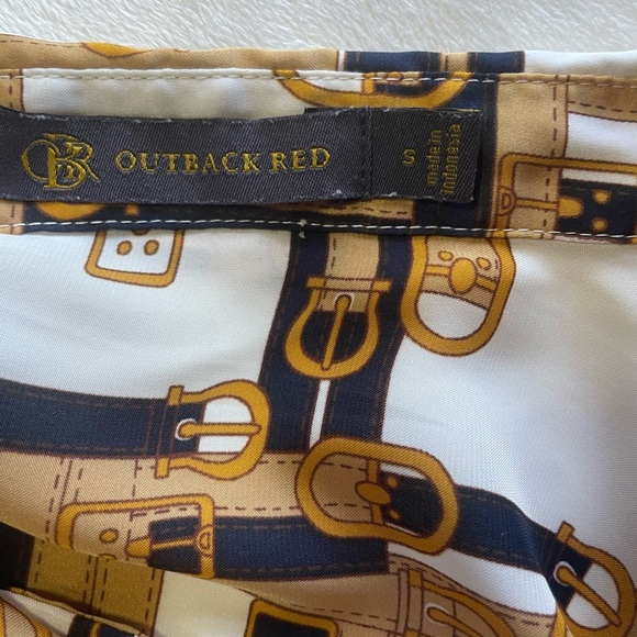 Outback Red Gold and Black Belt Pattern Shirt - Picture 7 of 8